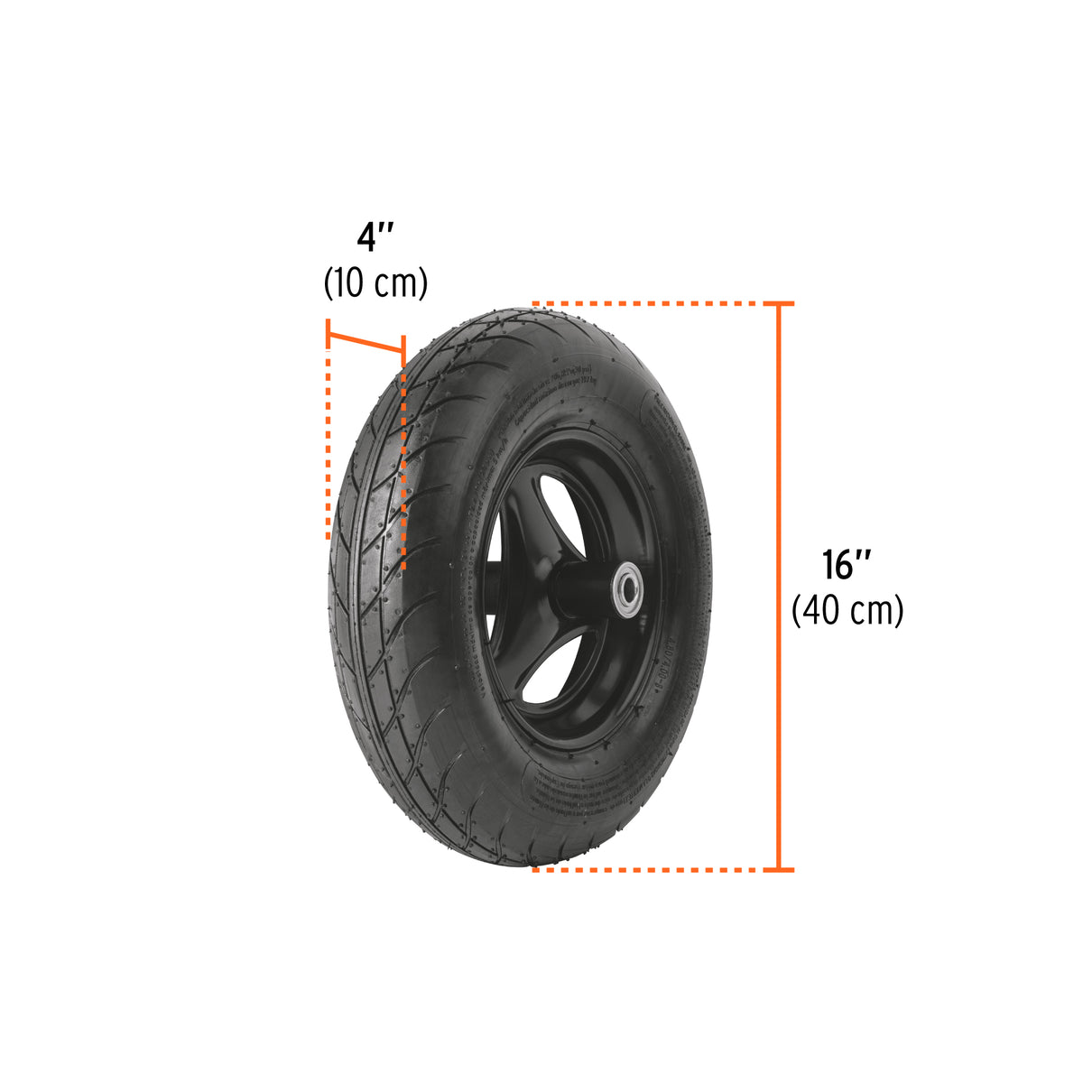 CARRETA TRUPER DESARMADA PLASTICA PARA GRANOS TP-8 NEGRA DOBLE LLANTA
