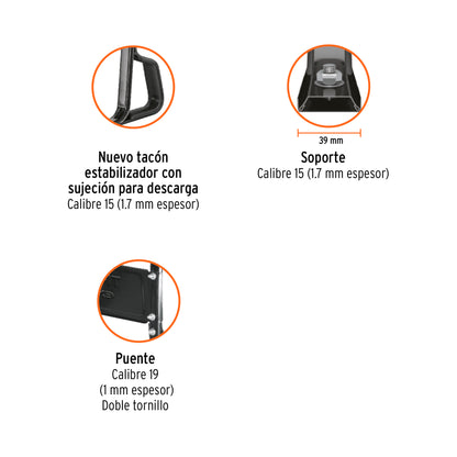 CARRETA TRUPER DESARMADA PLASTICA PARA GRANOS TP-8 NEGRA DOBLE LLANTA