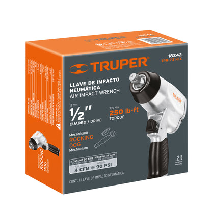 LLAVE DE IMPACTO NEUMATICO 1/2 TRUPER TPN-731-EX
