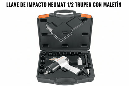LLAVE DE IMPACTO NEUMATICO 1/2 TRUPER CON MALETIN