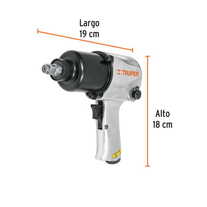 LLAVE DE IMPACTO NEUMATICO 1/2 TRUPER CON MALETIN