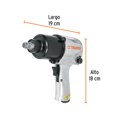 LLAVE DE IMPACTO NEUMATICO 1/2 TRUPER INDUSTRIAL