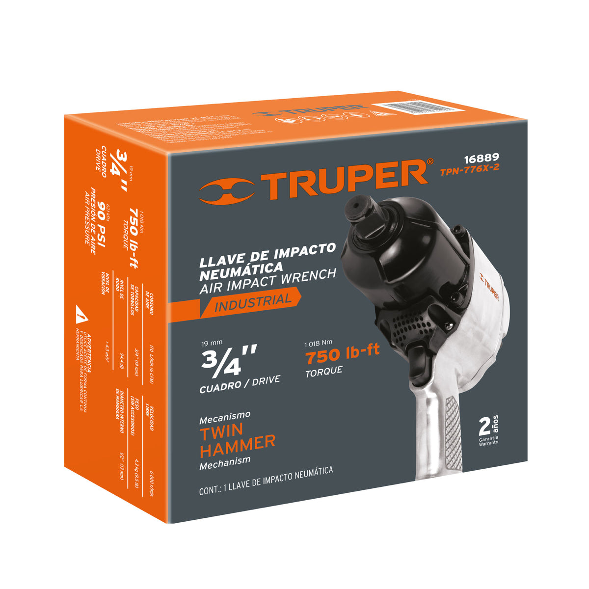 LLAVE DE IMPACTO NEUMATICO 3/4 TRUPER