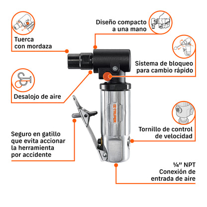 PULIDORA NEUMAT 1/4 TRUPER TPN-875