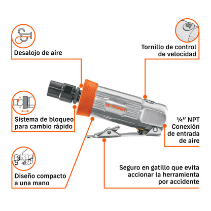 PULIDORA NEUMAT 1/4 TRUPER TPN-876