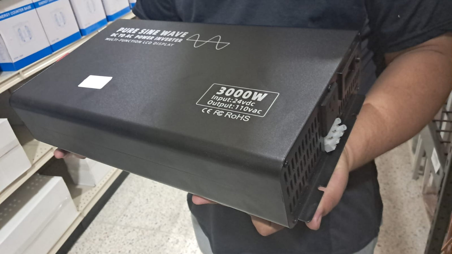 INVERSOR DE ONDA PURA DE 3000 WATTS / 24 VOLTIOS