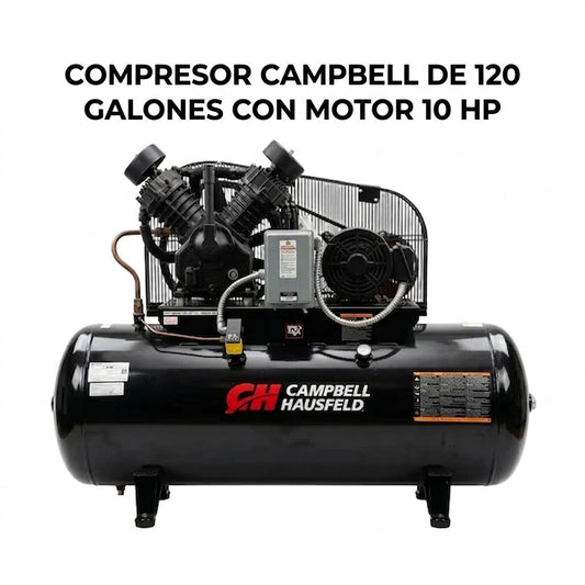 #358 COMPRESOR CAMPBELL DE 120 GALONES CON MOTOR 10 HP