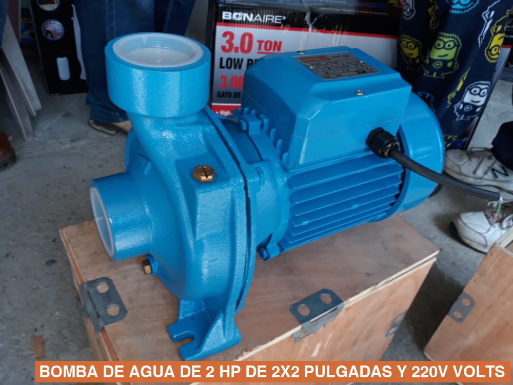 BOMBA DE AGUA DE 2 HP DE 2X2 PULGADAS y 220V VOLTS