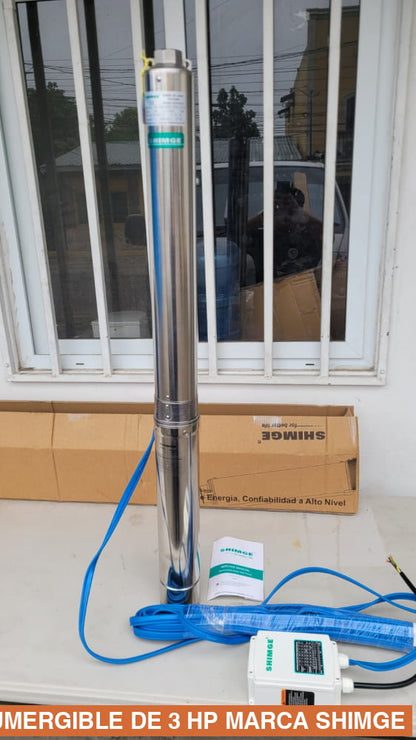 BOMBA DE AGUA SUMERGIBLE DE 3 HP MARCA SHIMGE