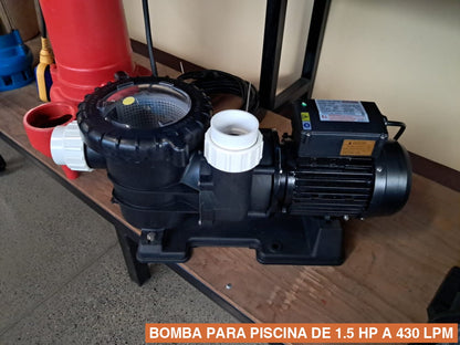 BOMBA PARA PISCINA DE 1.5 HP A 430 LPM