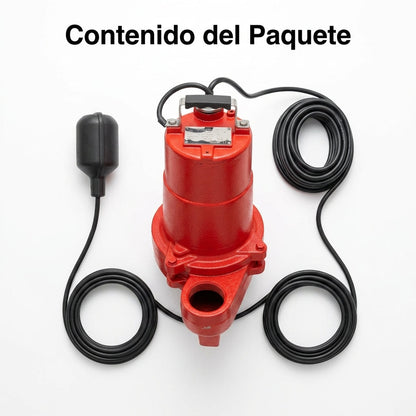 BOMBA SUMERGIBLE DE 1/2 HP PARA AGUAS NEGRAS