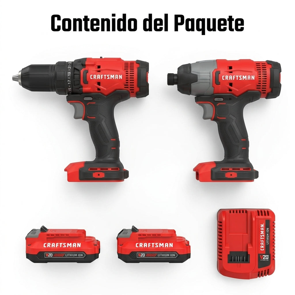 COMBO TALADROS CRAFTMAN DE 20V