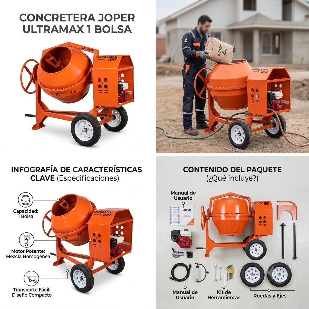 CONCRETERA JOPER ULTRAMAX DE 1 BOLSA