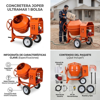 CONCRETERA JOPER ULTRAMAX DE 1 BOLSA