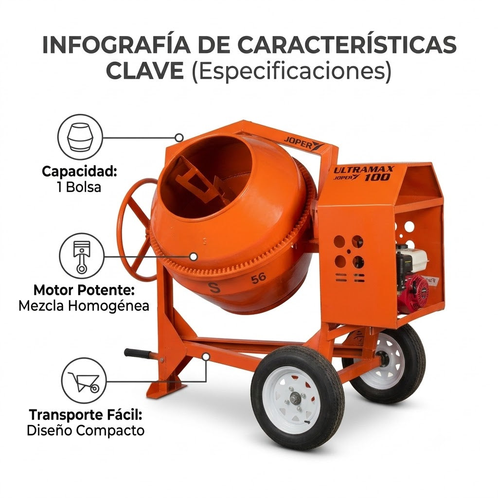 CONCRETERA JOPER ULTRAMAX DE 1 BOLSA
