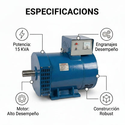 DINAMO INDUSTRIAL BRUNELLI DE 15 KVA
