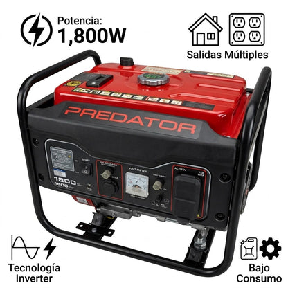 GENERADOR ELECTRICO INVERTER PREDATOR DE 1,800 WATTS