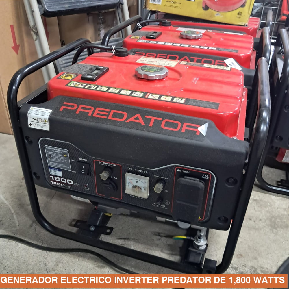 GENERADOR ELECTRICO INVERTER PREDATOR DE 1,800 WATTS