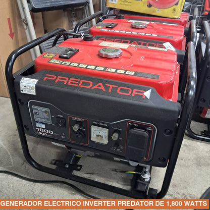 GENERADOR ELECTRICO INVERTER PREDATOR DE 1,800 WATTS