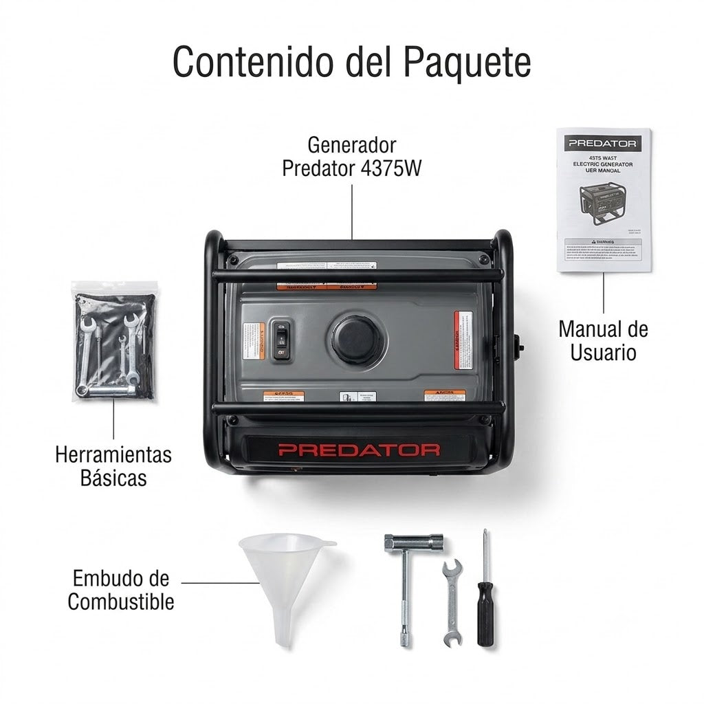 GENERADOR ELECTRICO PREDATOR DE 4375 WATTS