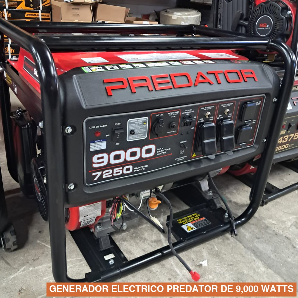 GENERADOR ELECTRICO PREDATOR DE 9,000 WATTS
