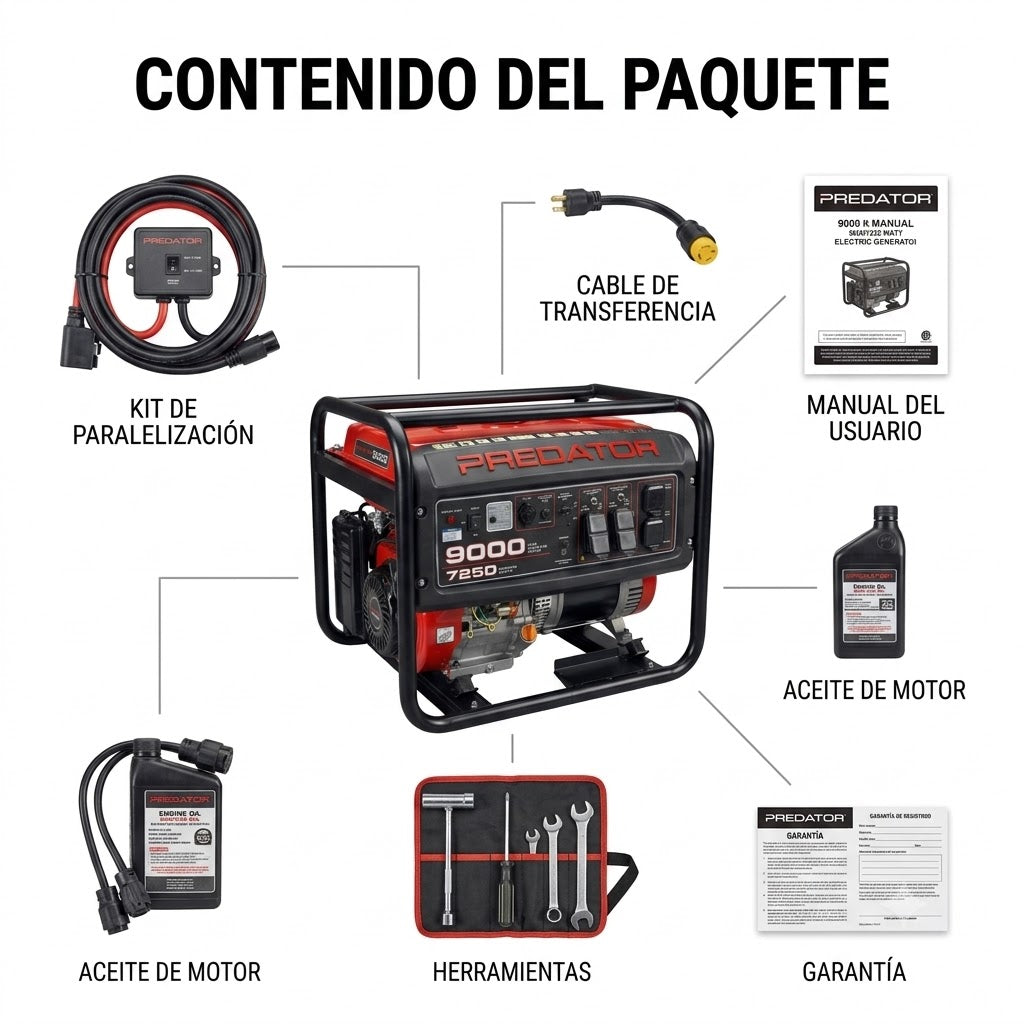 GENERADOR ELECTRICO PREDATOR DE 9,000 WATTS