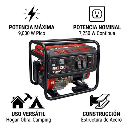 GENERADOR ELECTRICO PREDATOR DE 9,000 WATTS