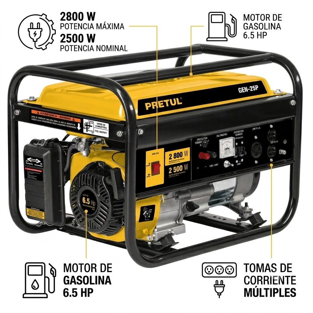 GENERADOR ELECTRICO PRETUL DE 2800 WATTS
