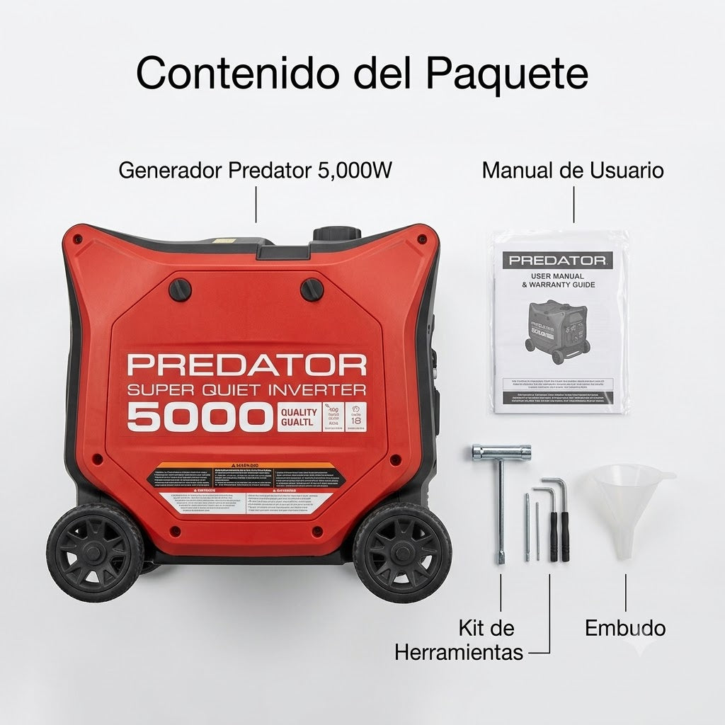 GENERADOR SILENCIOSO PREDATOR DE 5,000 WATTS