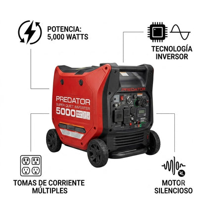 GENERADOR SILENCIOSO PREDATOR DE 5,000 WATTS