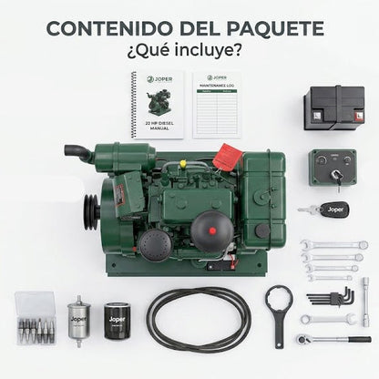 MOTOR DIESEL ESTACIONARIO DE 22 HP CON ARANQUE ELECTRICO
