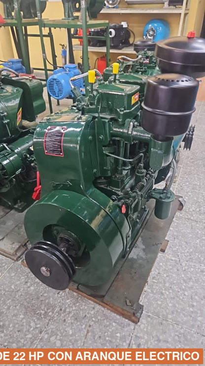 MOTOR DIESEL ESTACIONARIO DE 22 HP CON ARANQUE ELECTRICO