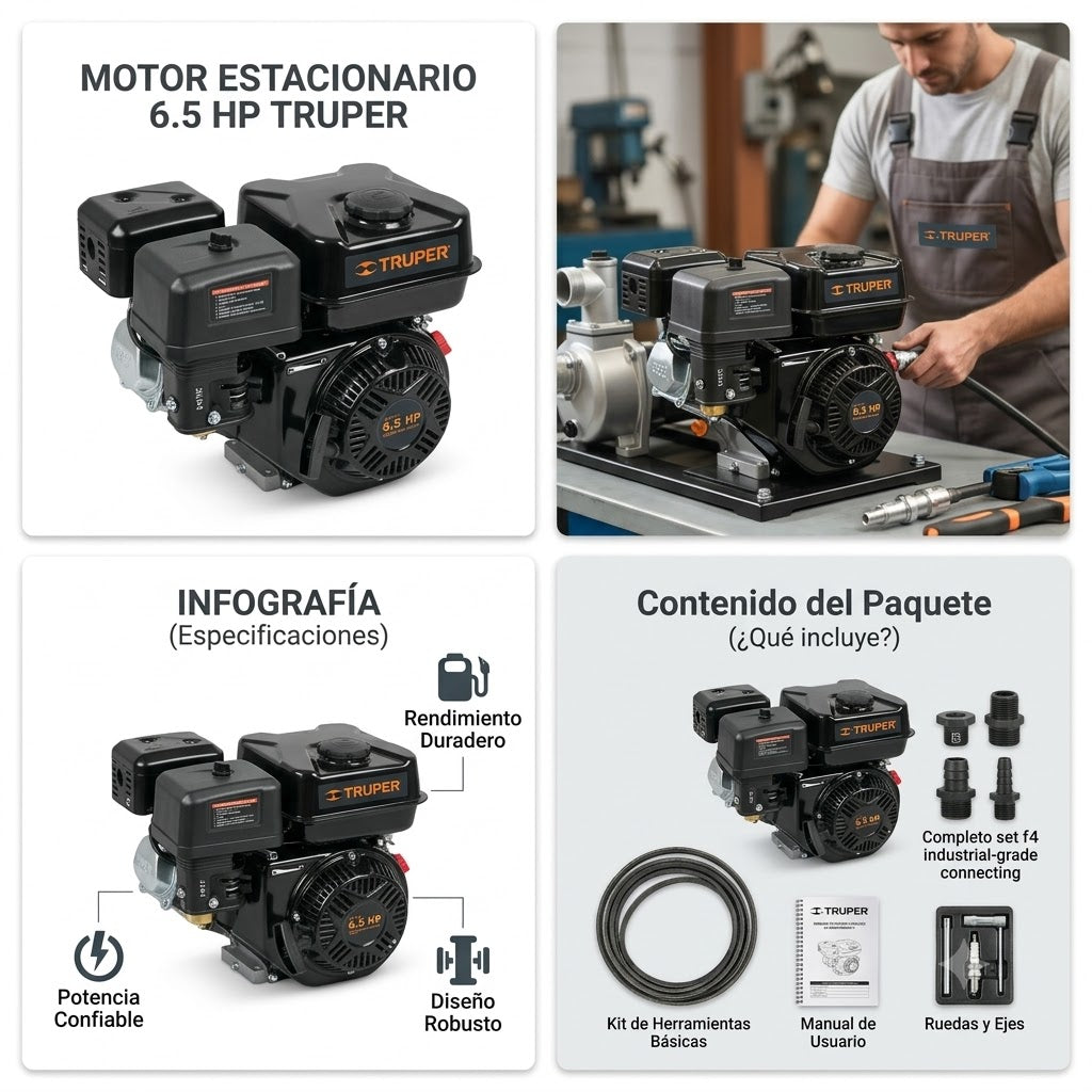 MOTOR ESTACIONARIO 6.5 HP TRUPER
