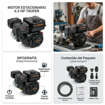 MOTOR ESTACIONARIO 6.5 HP TRUPER