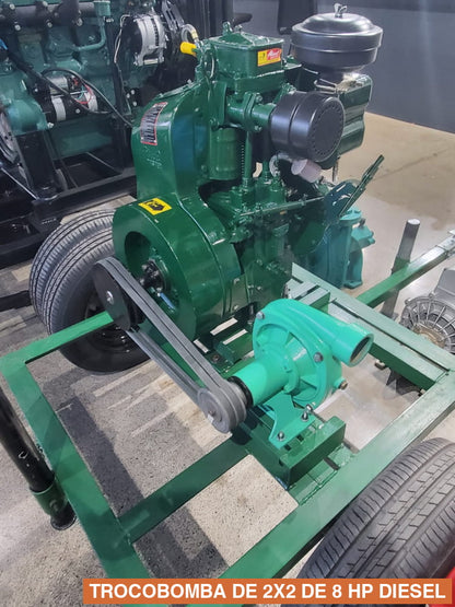 TROCOBOMBA DE 2X2 DE 8 HP DIESEL