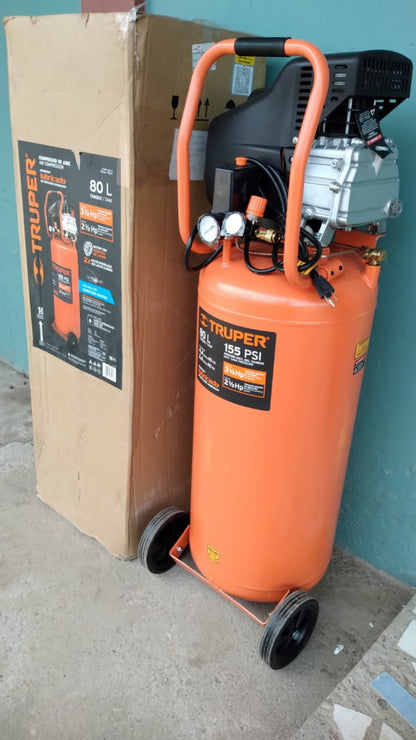 COMPRESOR DE 80 LITROS TRUPER 155PSI