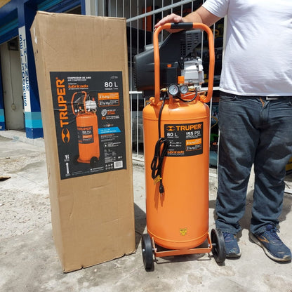 COMPRESOR DE 80 LITROS TRUPER 155PSI