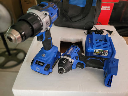 COMBO DE TALADROS INALAMBRICOS KOBALT DE 24 VOLTIOS