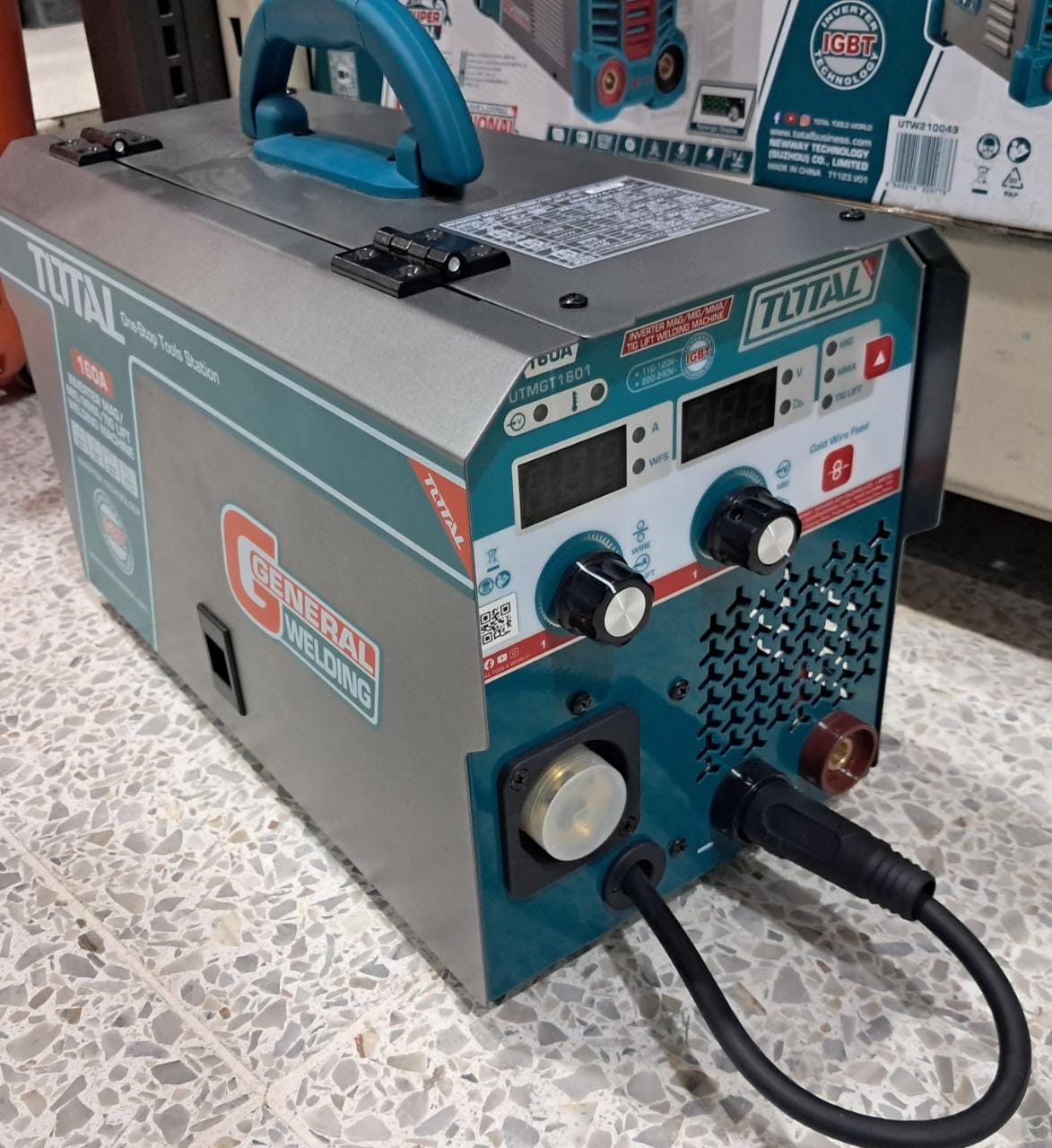 SOLDADORA INVERTER MULTIPROCESOS TOTAL 160A (MAG, MIG, MMA y Lift TIG)