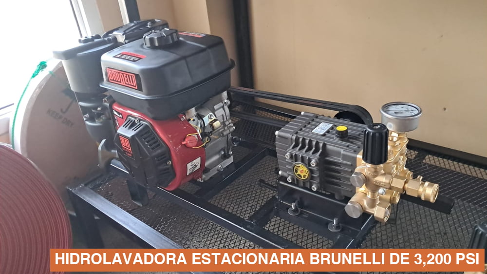 HIDROLAVADORA ESTACIONARIA BRUNELLI DE 3,200 PSI