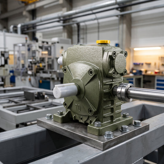Industrial Worm Gearbox / Speed Reducer — Estilo de Vida - Producto en Uso | Generated by Modelize