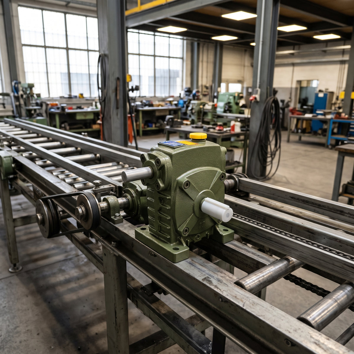 Industrial Speed Reducer / Worm Gearbox — Estilo de Vida - Producto en Uso | Generated by Modelize