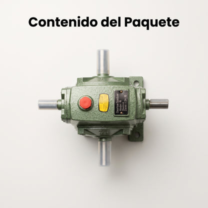 Worm Gear Speed Reducer — Contenido del Paquete - Vista Aerea | Generated by Modelize