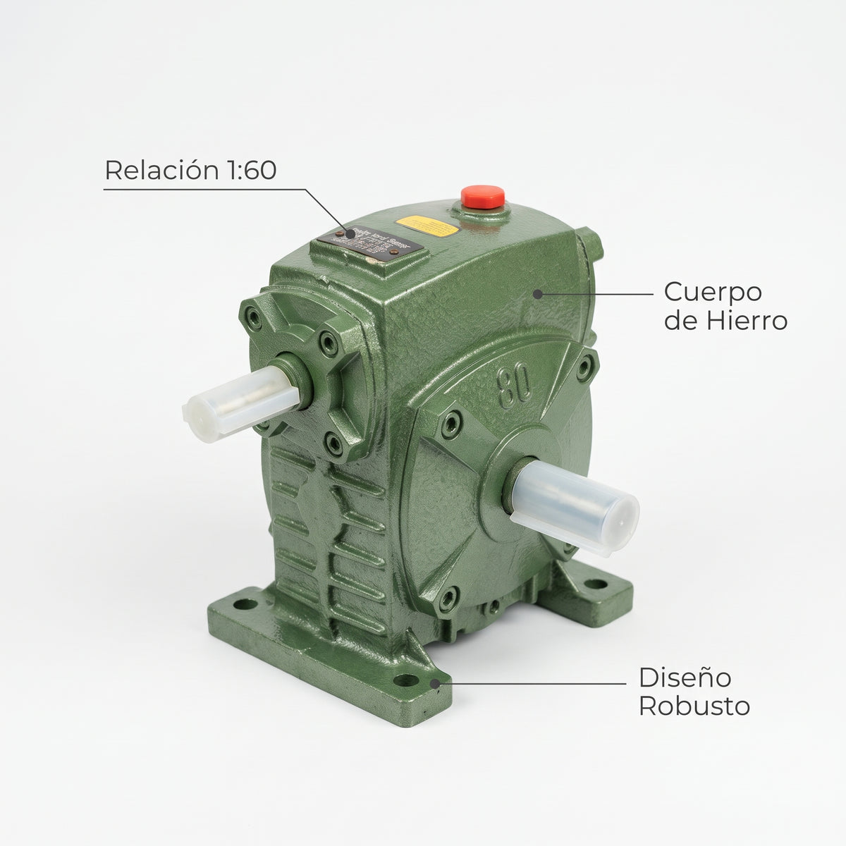 Industrial Speed Reducer Gearbox — Infografia de Caracteristicas | Generated by Modelize