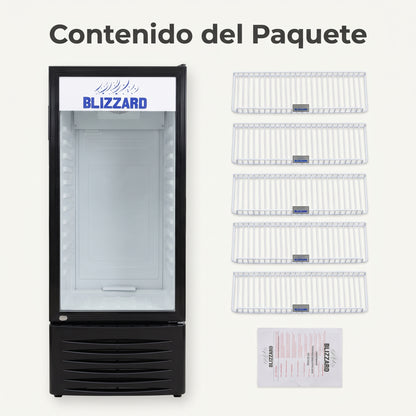 Commercial Display Refrigerator — Contenido del Paquete - Vista Aerea | Generated by Modelize