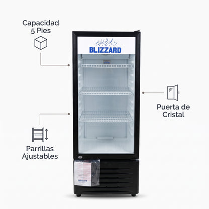 Commercial Display Refrigerator — Infografia de Caracteristicas | Generated by Modelize
