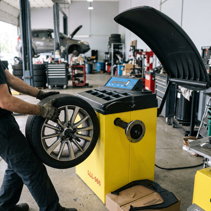 Wheel Balancer Machine — Estilo de Vida - Producto en Uso | Generated by Modelize