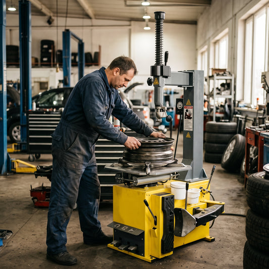 Tire Changer Machine — Estilo de Vida - Producto en Uso | Generated by Modelize