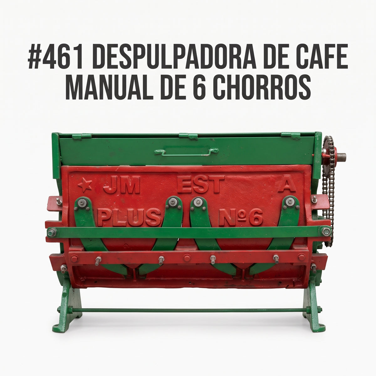 Manual Coffee Pulper Machine — Portada Principal - Estudio Blanco | Generated by Modelize
