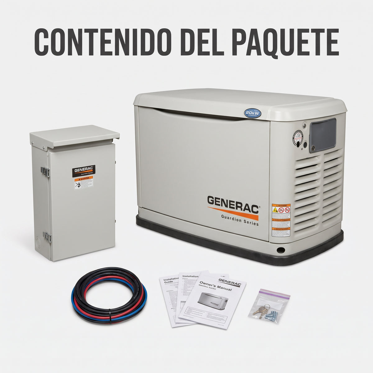 Home Standby Generator — Contenido del Paquete - Vista Aerea | Generated by Modelize
